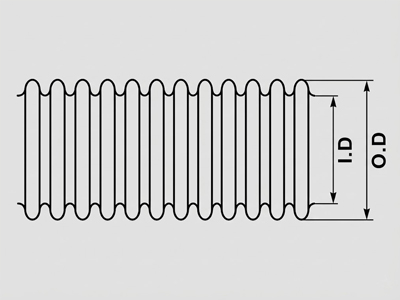 Drawing of ATX Titanium Corrugated Tubes